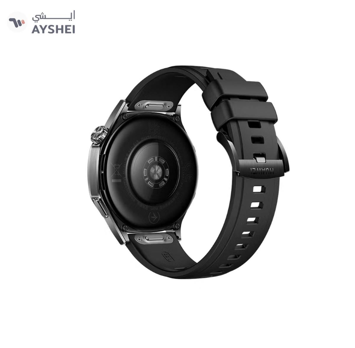 Huawei Watch GT 5 46mm Smartwatch, up to 14 Days Battery Life, All-new Running and Cycling Experience, Sharp-Edged Design Watch, Health Tracking, Compatible with iOS and Android - Fluoroelastomer Strap Black-2-2