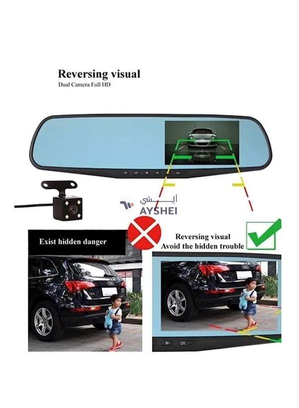 Generic Wide Angle Front and Rear Mirror Mount DVR Car Dash Camera