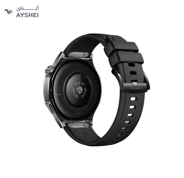 Huawei Watch GT 5 46mm Smartwatch, up to 14 Days Battery Life, All-new Running and Cycling Experience, Sharp-Edged Design Watch, Health Tracking, Compatible with iOS and Android - Fluoroelastomer Strap Black