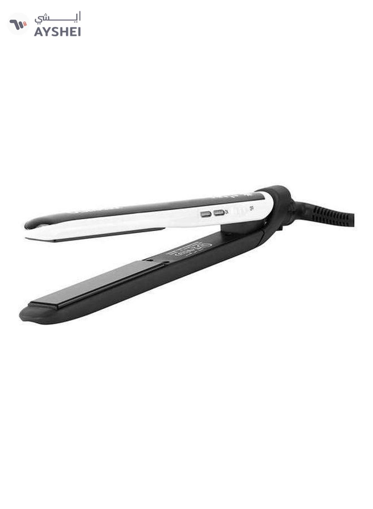 Olsenmark Hair Straightener With Ceramic Coated Plate Black/White-1-1