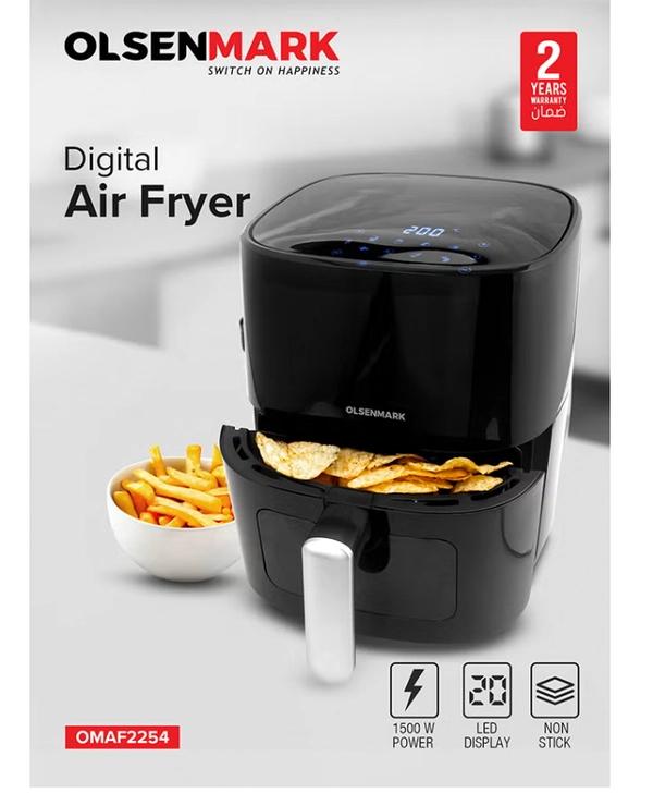 Olsenmark 6L Digital Air Fryer | LED Touchscreen Display