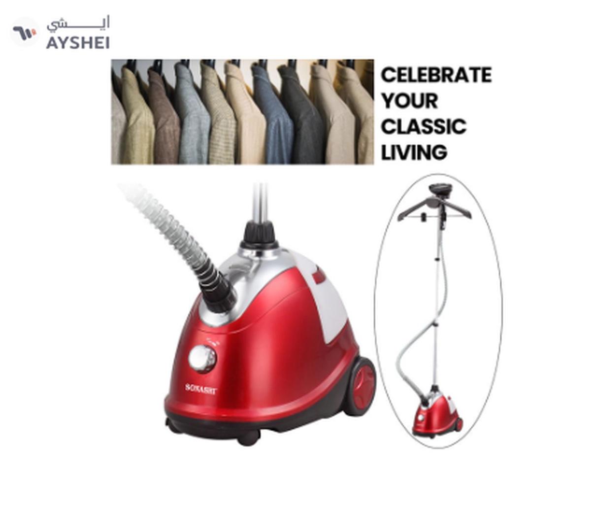 Sonashi 1.8L Tank Garment Steamer | Heavy Duty Garment Steamer with Supporting Pole-2-2