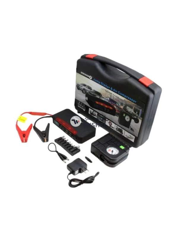 High Power Car Air Compressor With Jump Starter Kit