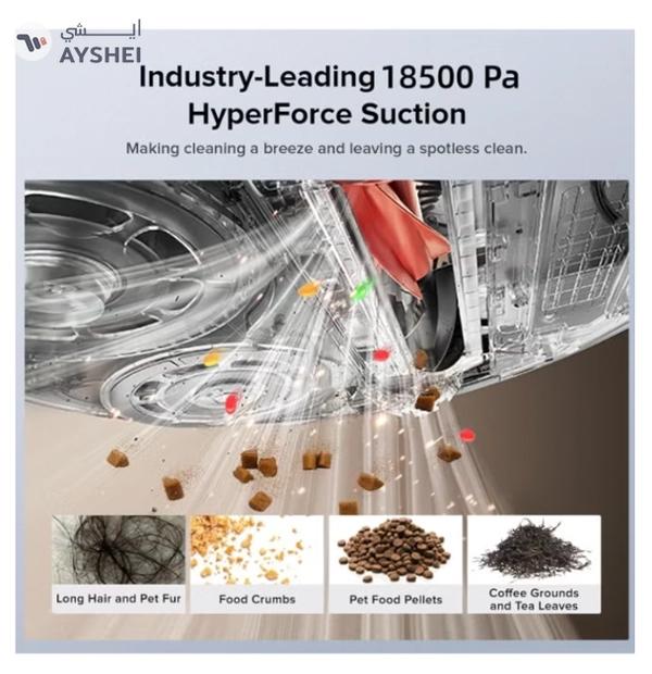 Roborock Qrevo C Pro Robot Vacuum and Mop, 18,500Pa Suction, Dual Zero-Tangling, FlexiArm Side Brush, Hot Water Mop Washing & Warm Air Drying, Self-Emptying&Refilling, Smart Obstacle Avoidance White