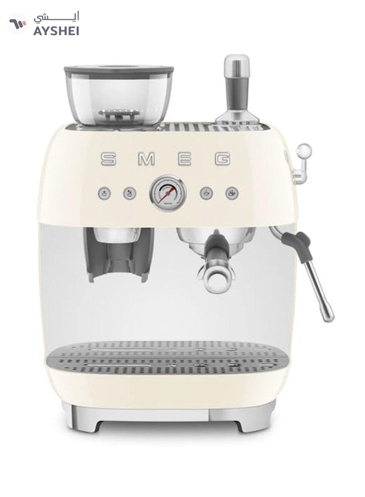 smeg ‘50’s Style’ Coffee Machine with Built in Grinder 1350-1650 Watt 0.01 L 1650 W Cream-0-0