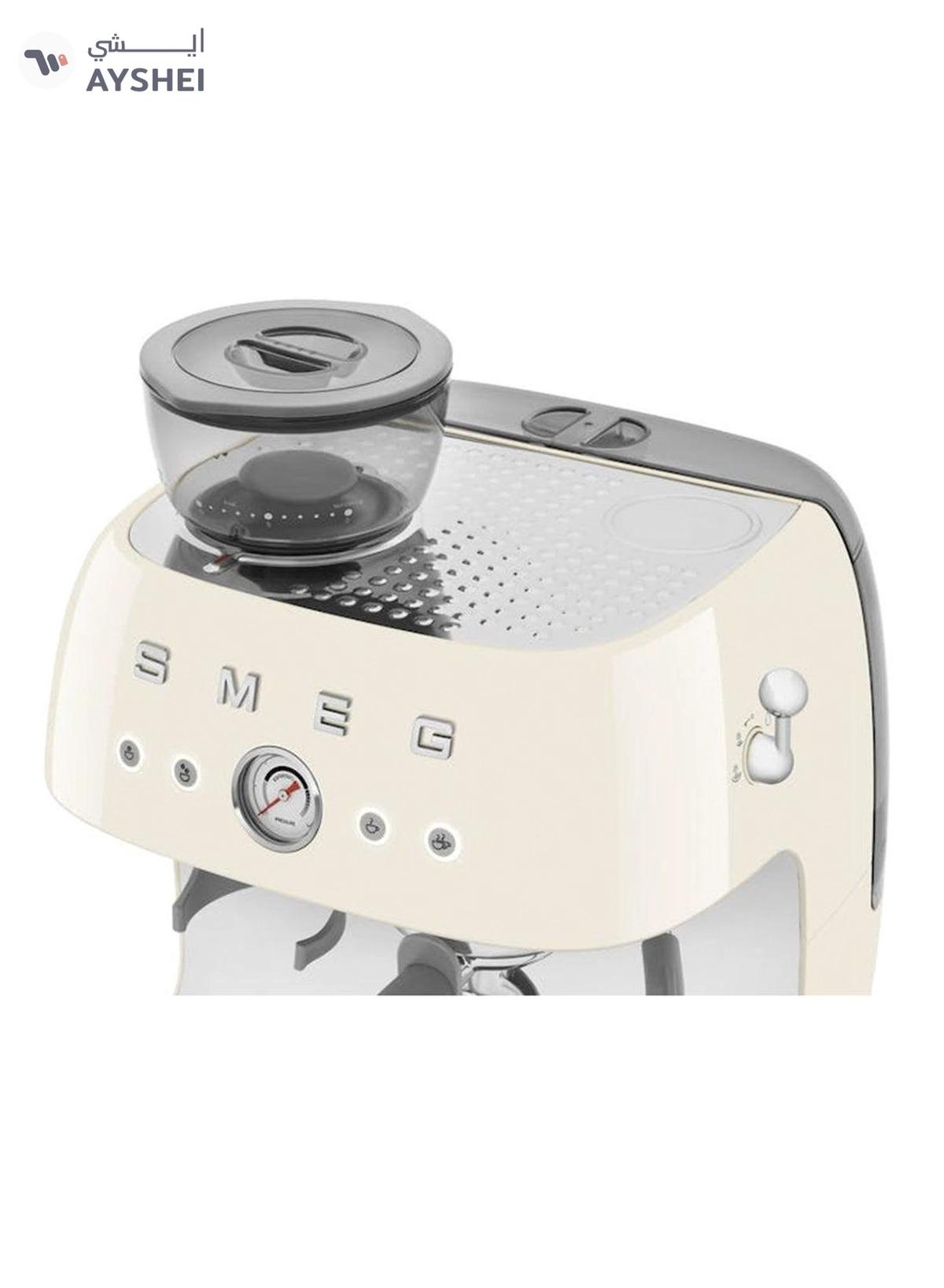 smeg ‘50’s Style’ Coffee Machine with Built in Grinder 1350-1650 Watt 0.01 L 1650 W Cream-2-2