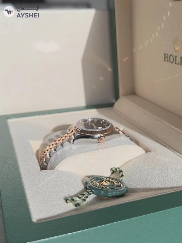 Rolex Datejust 31mm Steel and Everose Gold Chocolate Dial Diamond index Jubilee Bracelet