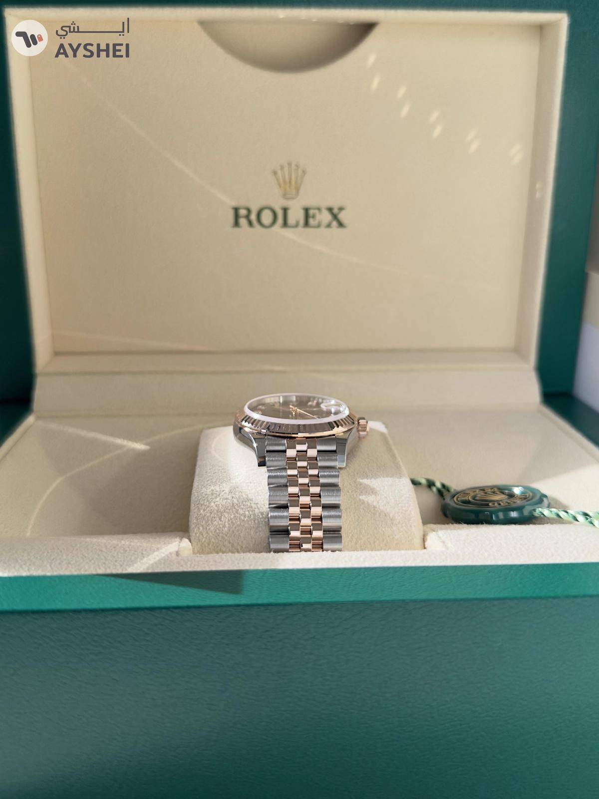 Rolex Datejust 31mm Steel and Everose Gold Chocolate Dial Diamond index Jubilee Bracelet-8-8