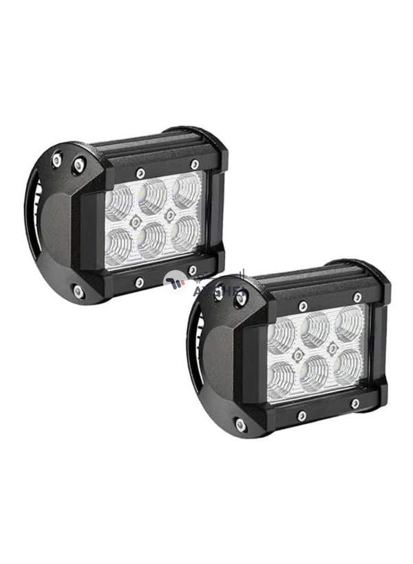 Sharpdo 2-Piece Led Light Bar 18W 4-Inch Flood Driving Fog