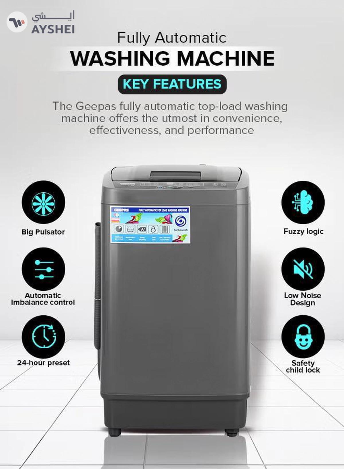 GEEPAS 5 KG Fully Automatic Top Load Washing Machine| Auto-Imbalance, Gentle Fabric Care-3-3
