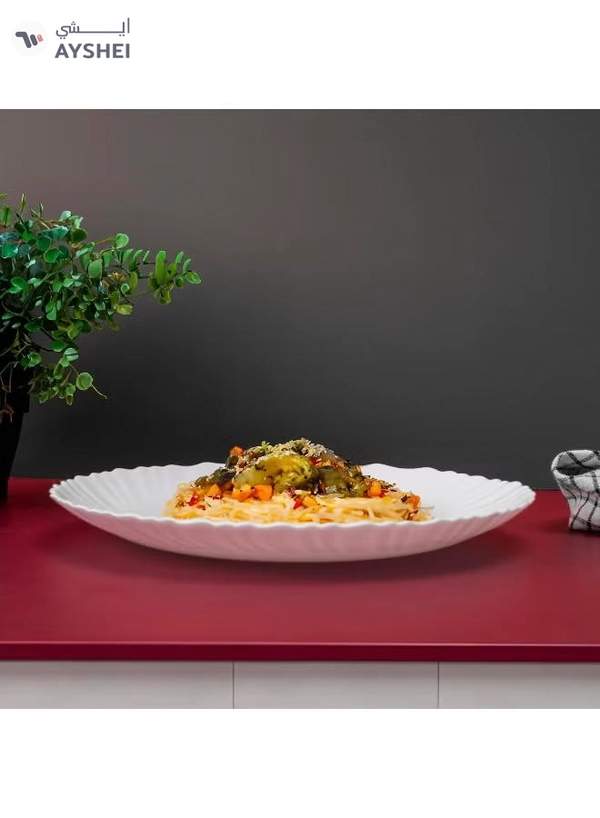 Delcasa DC3296 Opalware Flat Plate, 10.5-Inch Size, White