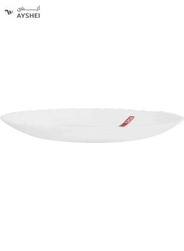 Delcasa DC3296 Opalware Flat Plate, 10.5-Inch Size, White