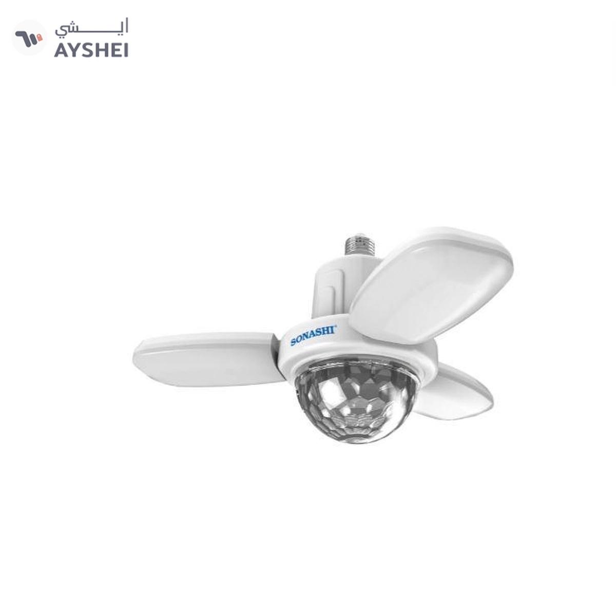 Sonashi Disco LED Lamp with Bluetooth Speaker with 2.5W | 3 Leaf Bright Light with Foldable feature-2-2