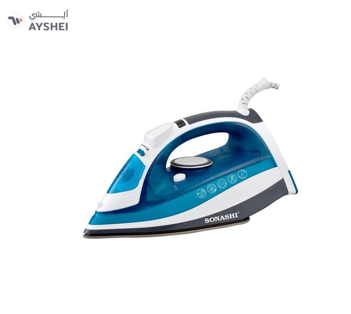 Sonashi Electric Steam Iron with Ceramic Soleplate/Anti-Drip/Anti-Calc/Auto Shut-Off-0-0