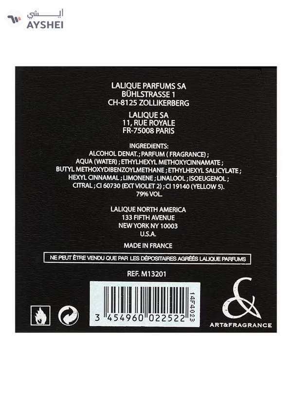 LALIQUE Encre Noire Eau De Toilette 100ml