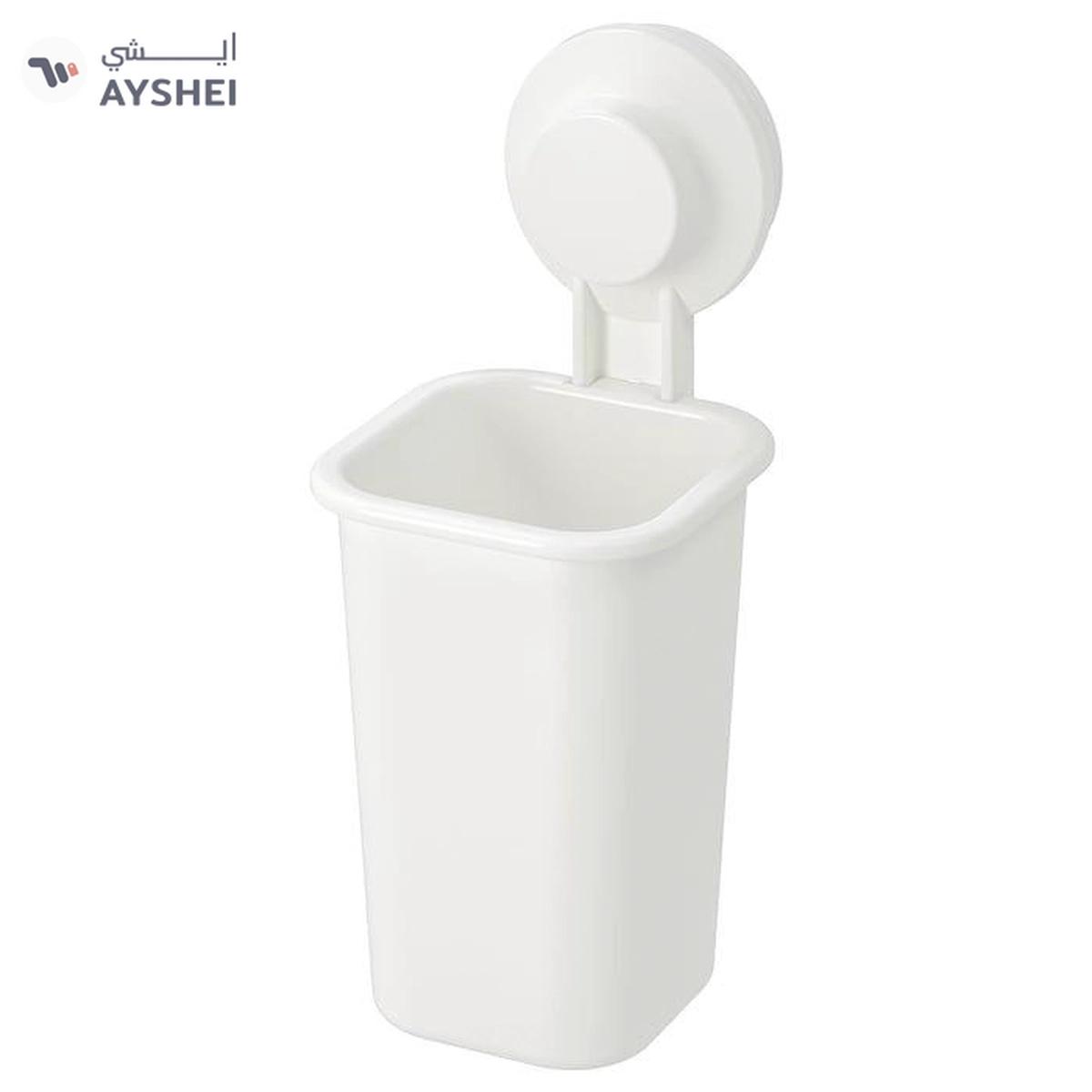 IKEA TISKEN Toothbrush Holder with Suction Cup, White -0-0