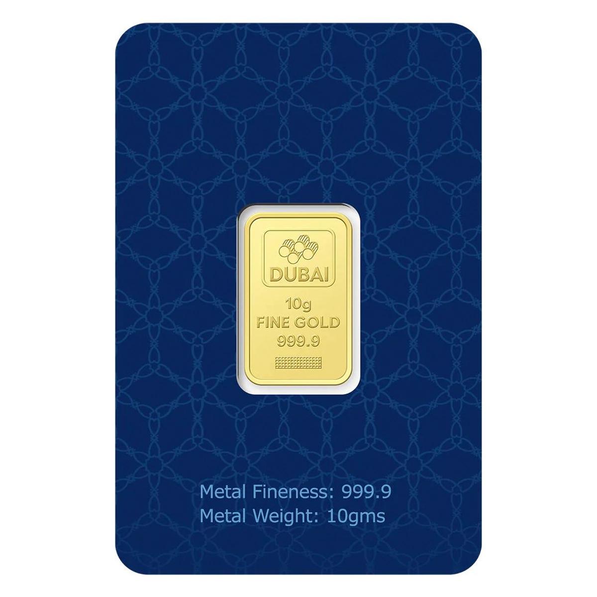 Dubai Gold 10 Grams Pure 999.9 Fine Gold Bar-0-portrait