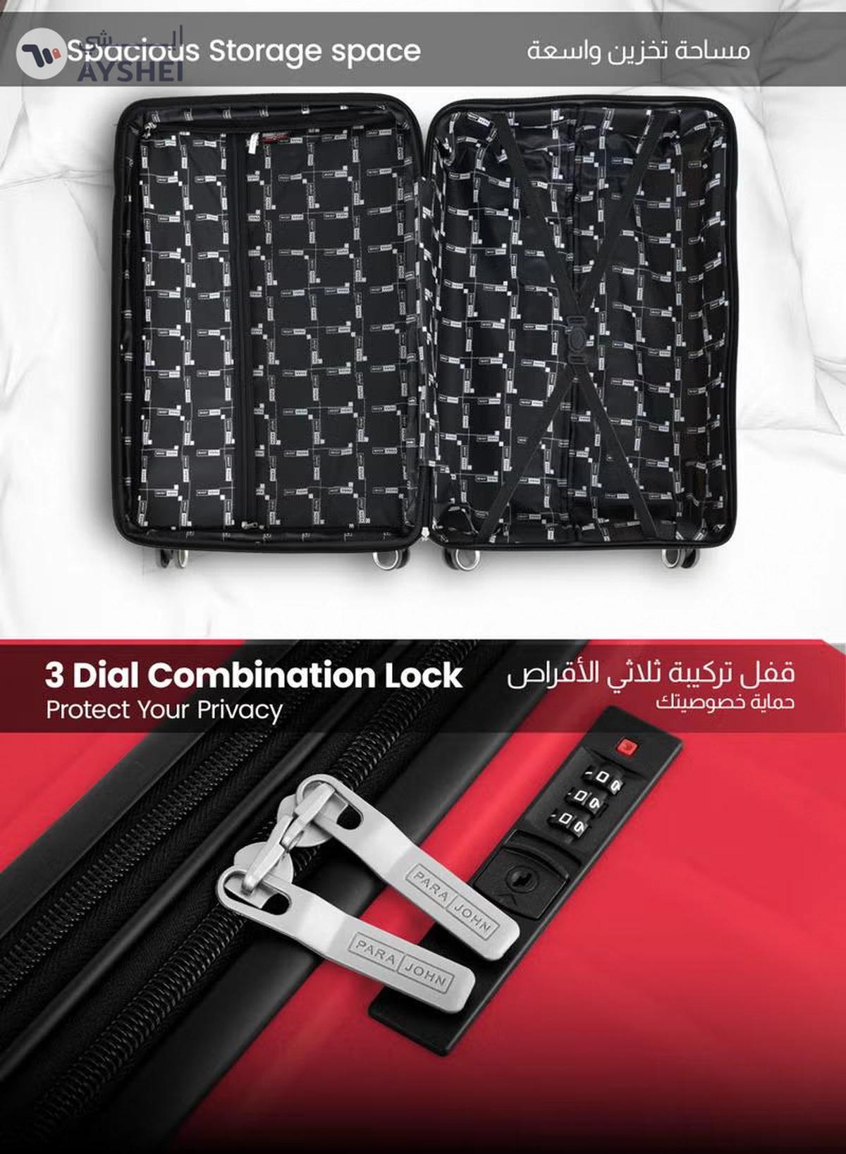 PARA JOHN TRACE Series - 3 Piece Expandable Polypropylene Luggage Set-1-portrait