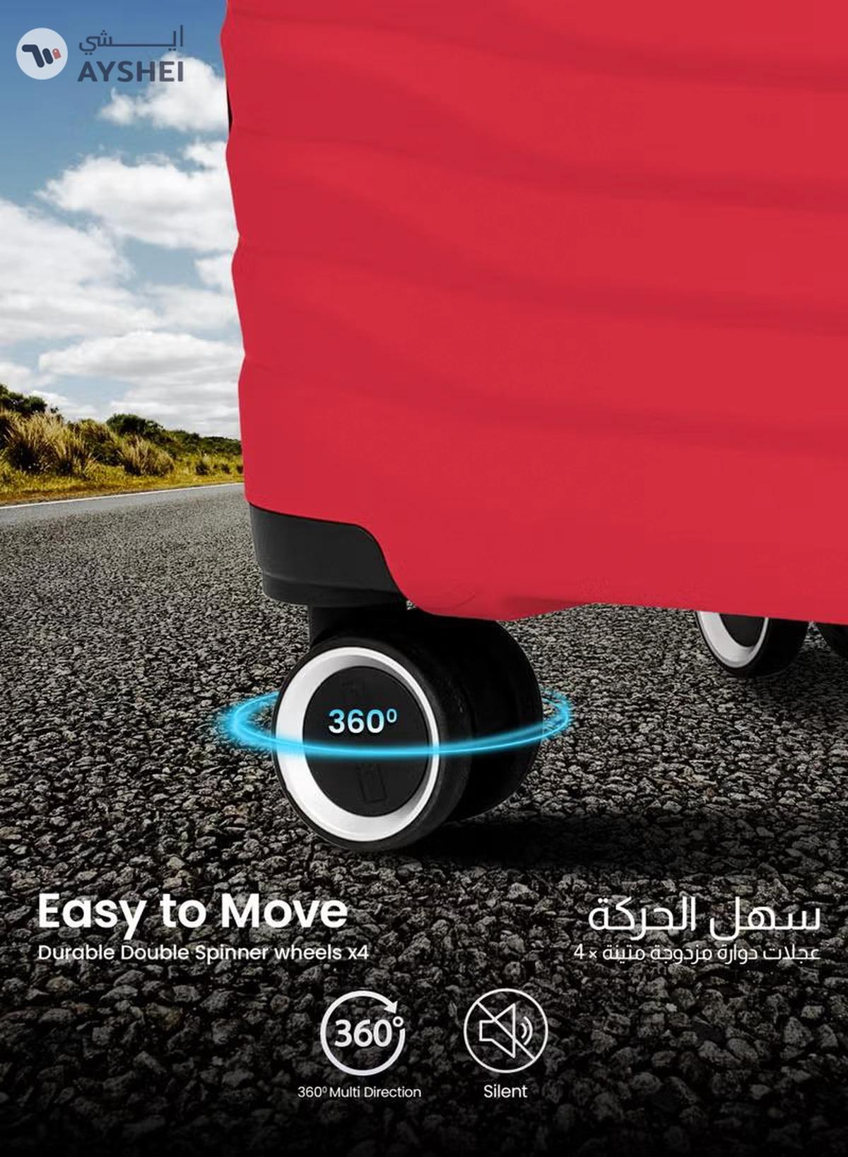 PARA JOHN TRACE Series - 3 Piece Expandable Polypropylene Luggage Set-3-3