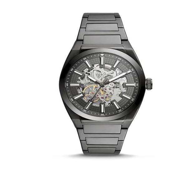 Fossil Men's Everett Round Shape Stainless Steel Automatic Wrist Watch ME3206 - 42 mm - Grey