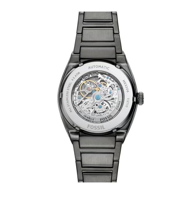 Fossil Men's Everett Round Shape Stainless Steel Automatic Wrist Watch ME3206 - 42 mm - Grey