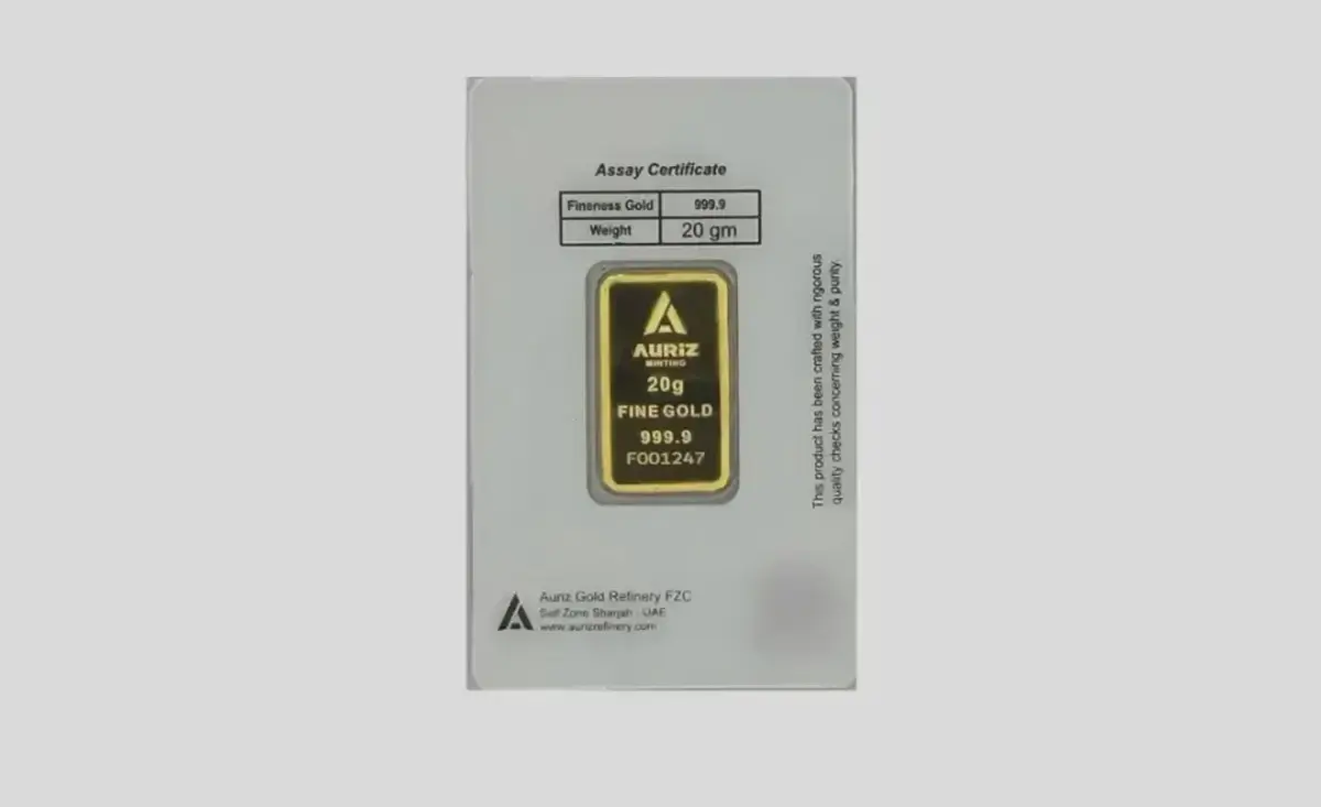 Auriz Minting 20gm 24K Gold Bar - Variable Design-1-1