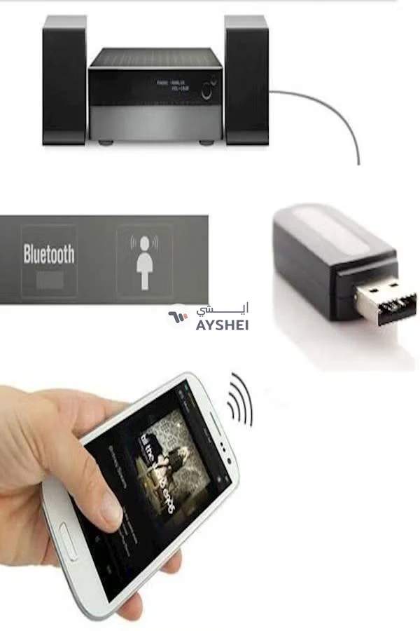Generic Bluetooth USB Wireless Music Audio Receiver - AUX - 3.5mm
