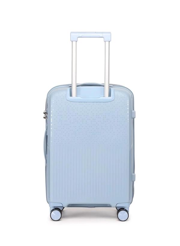 British Tourister 3 Piece Polyproplene Hard Side Spiner Luggage Trolley Set 20/24/28 Inch - Grey Blue