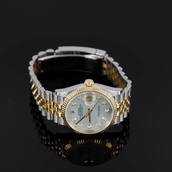 Rolex Datejust 36 | White Diamond Dial 36mm with Jubilee Bracelet | Used (Very good) | Year of production 2005 | Original box | Original papers