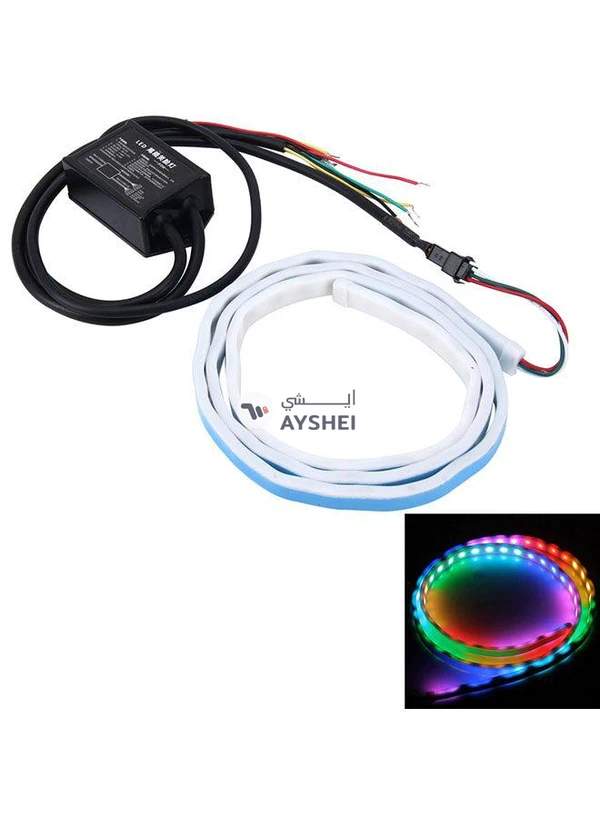 Generic 1.2m Car Auto Waterproof Universal Rear Colorful Flowing Light Tail Box