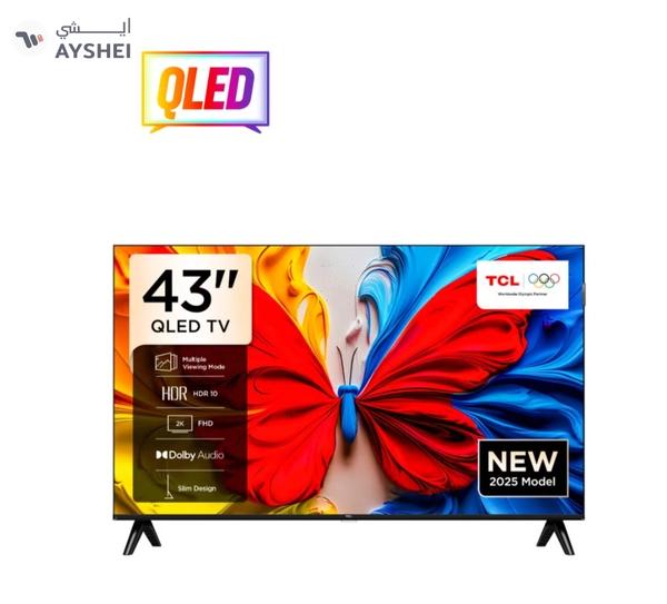 TCL 43 Inch Smart TV QLED HDR 10 Google TV, Dolby Audio, Game Mode, Multiple Eye Care with Slim Design, 60Hz, (2025 Model), 43S5K Black