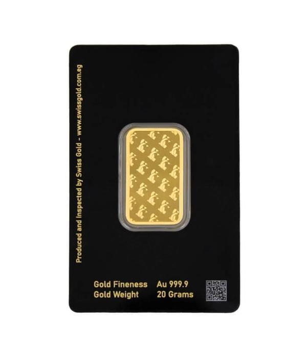20 Grams Swiss Gold Bar 100% Authentic