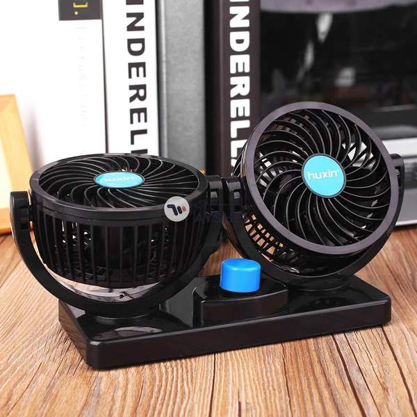 Generic Double Head 360° Rotating Cooling Fan