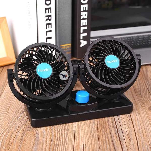 Generic Double Head 360° Rotating Cooling Fan