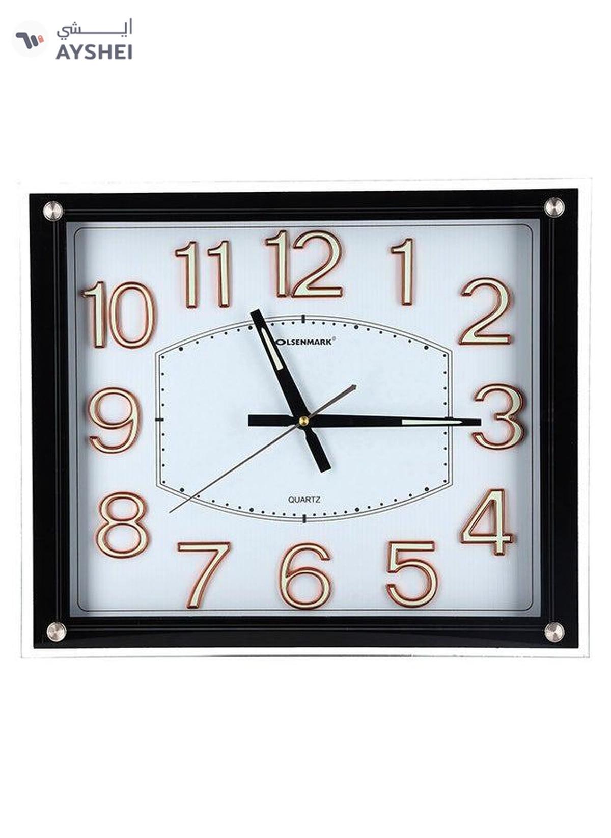 Olsenmark Wall Clock - Large Square Wall Clock, Modern Design -OMWC1777-0-0