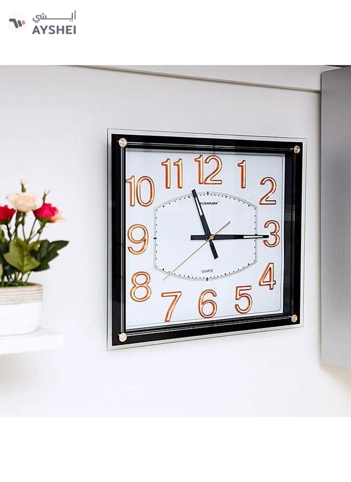 Olsenmark Wall Clock - Large Square Wall Clock, Modern Design -OMWC1777-1-portrait