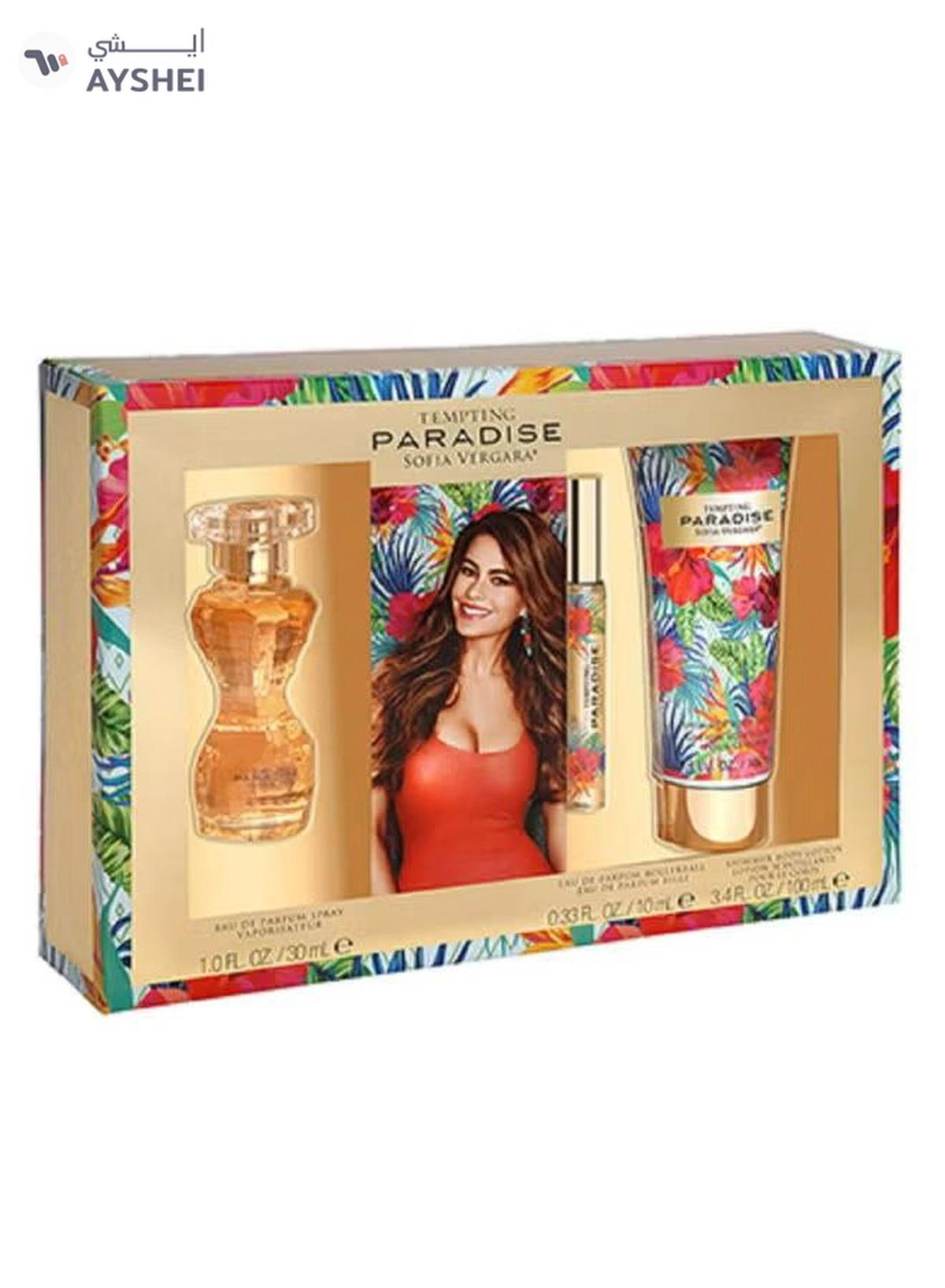 Sofia Vergara Tempting Paradise - Eau de Parfum, 30 ml+ Roll-on 10 ml + Shimmer Body lotion 100 ml Gift Set-0-0