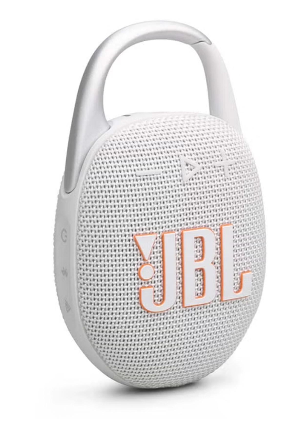 JBL Clip 5-Portable Waterproof Speaker White-1-portrait