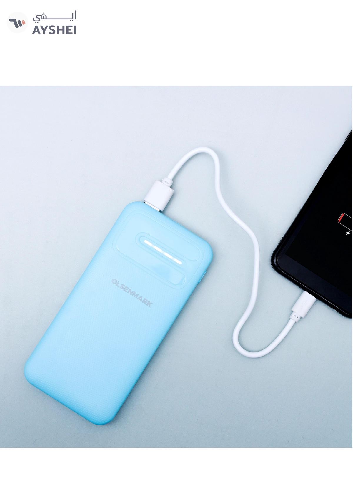 Olsenmark OMPB1820 Power Bank- 10000mAh Quick charge Battery | Indicator Light | 2 USB Ports-1-1