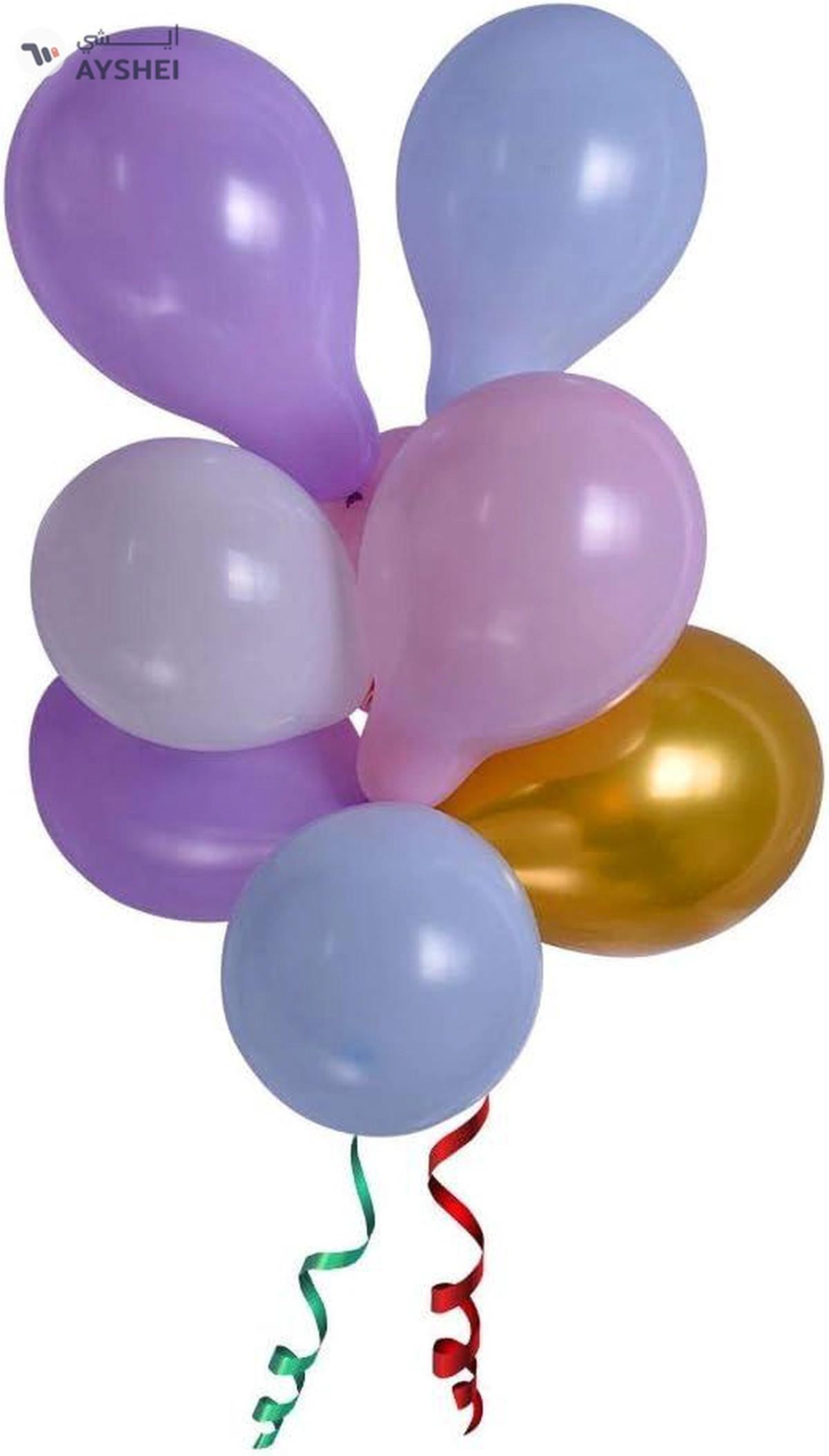 YATAI 50Pcs Balloons With Inflator Free, Assorted Colors Latex Giant Balloons-0-0