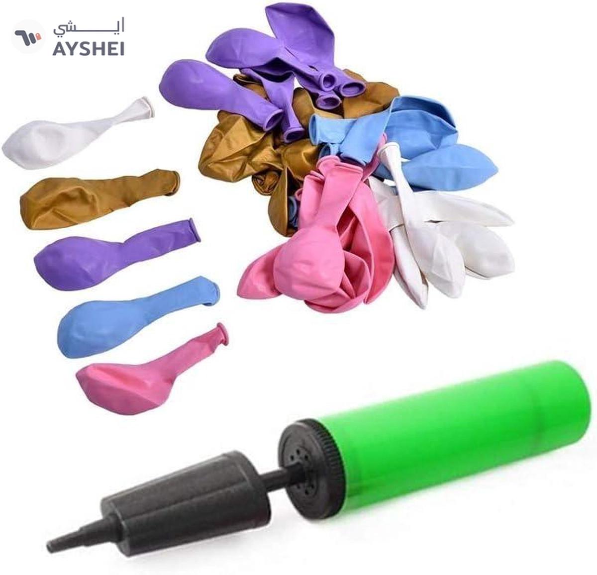 YATAI 50Pcs Balloons With Inflator Free, Assorted Colors Latex Giant Balloons-1-1