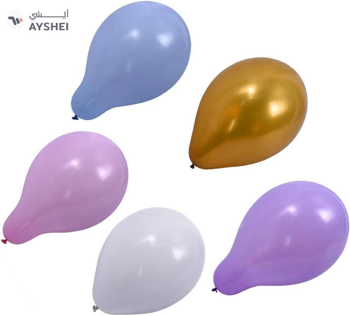 YATAI 50Pcs Balloons With Inflator Free, Assorted Colors Latex Giant Balloons-2-2