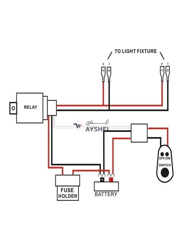 Generic 12V 40A Professional Wiring Harness Kit Loom For LED Work Driving Light Bar With Fuse Relay