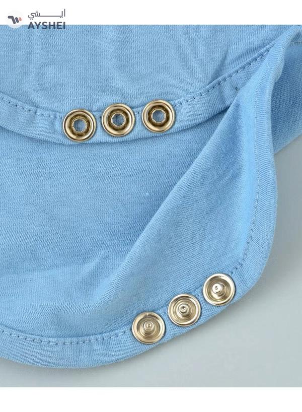 Babyqlo Festive Printed Onesies Sky Blue