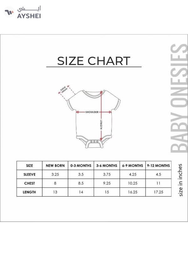Babyqlo Festive Printed Onesies Sky Blue