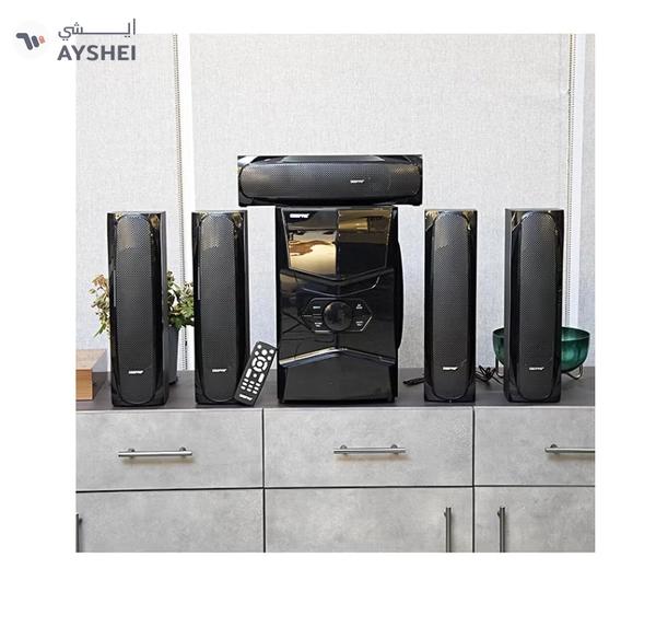 Geepas 5.1 Channel Multimedia Speaker System with Remote Control- GMS8578| FM Radio, Bluetooth, USB Input, SD Card Reader, Karaoke Function| LED Display