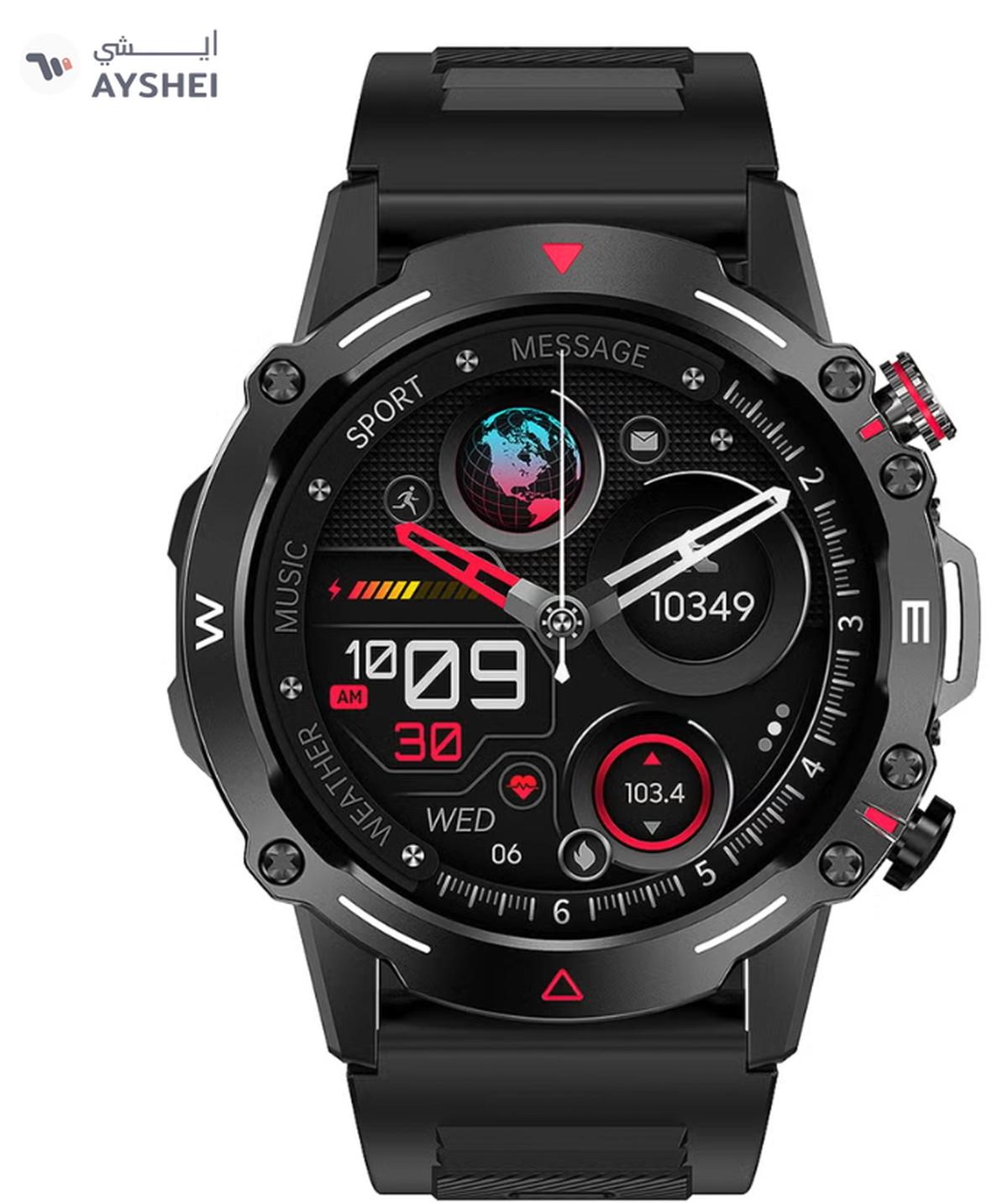 ARMFIT Hulk Smartwatch For Men, AMOLED Always On Display Bluetooth Calling Waterproof Fitness Watches Compatible With Android iOS Black-0-portrait