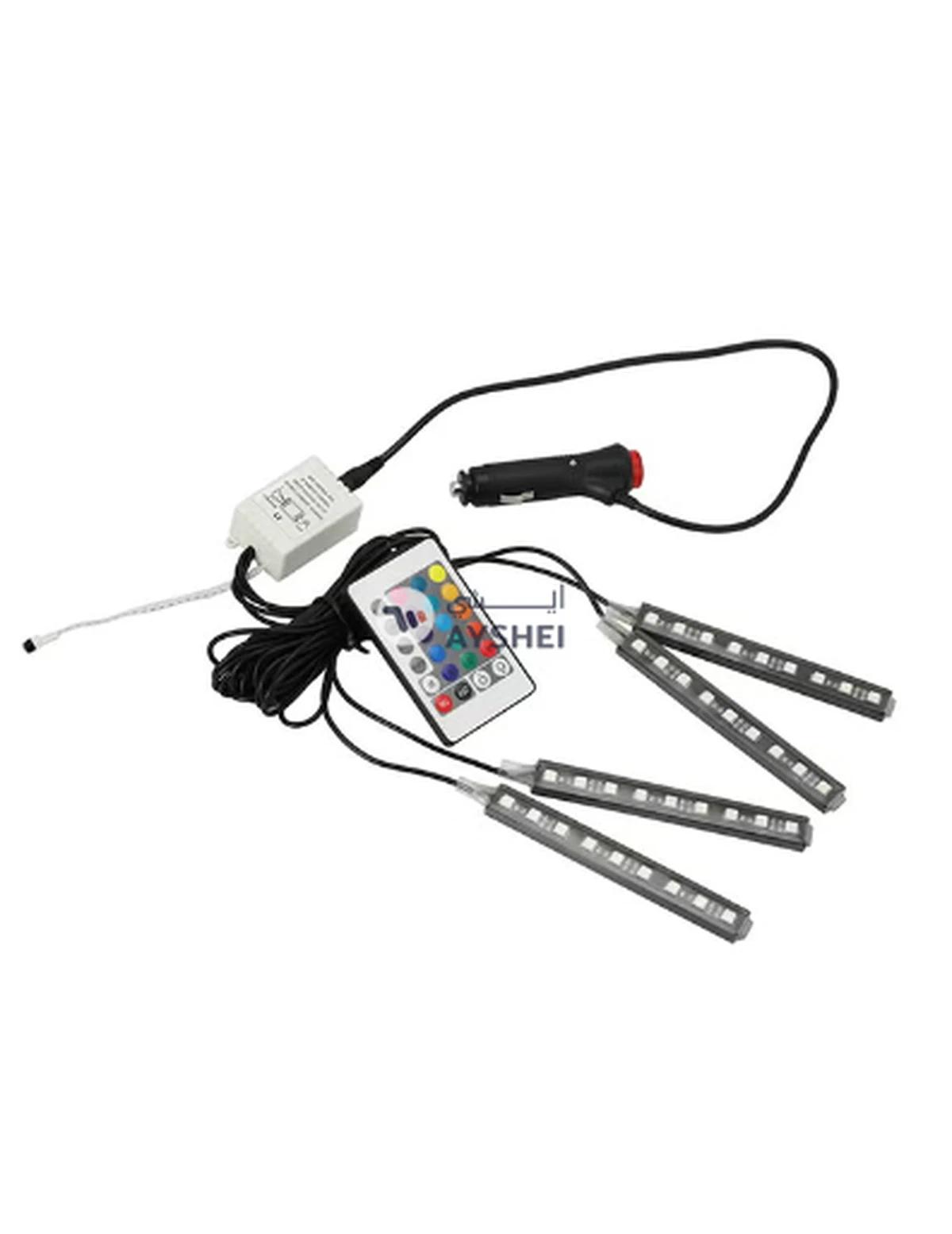 OUTAD 4-Piece Interior Decorative Light Strip Lamp With Remote-0-0
