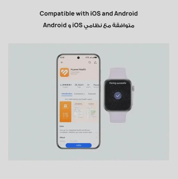 HUAWEI Watch FIT4 Smart Watch, 1.82” Display, 100+ Sports modes, Fitness and Sleep Tracker, Heart Rate Monitor, Emotional Wellbeing Assistant, up to 10-Day Battery Life, iOS & Android White