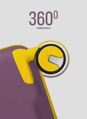 British Tourister 3 Piece Polypropylene Hard side Luggage Set with TSA Lock | Lightweight Spinner Suitcases with 360° Wheels | Durable Trolley Bags for Secure Travel (Small, Medium, Large) – Purple